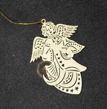 Engel Anhänger aus Metall, weiß, filigran gearbeitet, Weihn.deko . Schutzengel