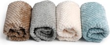 4-Pack Pet Blankets for Dogs Cats, 40"x27" Coral Fleece, All-Season  Large
