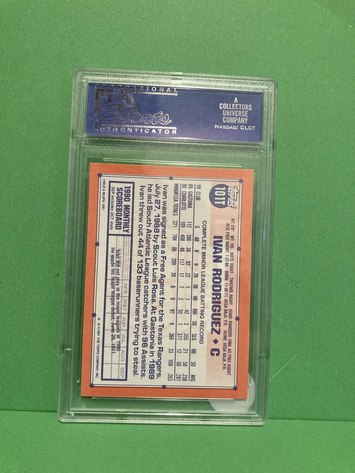 1991 Topps negociado - Iván Rodríguez #101T (RC) Foto 2 de 2