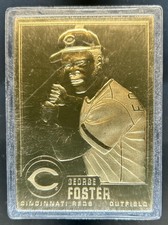 1996 Danbury Mint George Foster 22k Gold Card #45 Reds