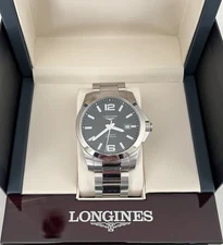 Longines Conquest Black Dial Automatic Men's 41mm Watch