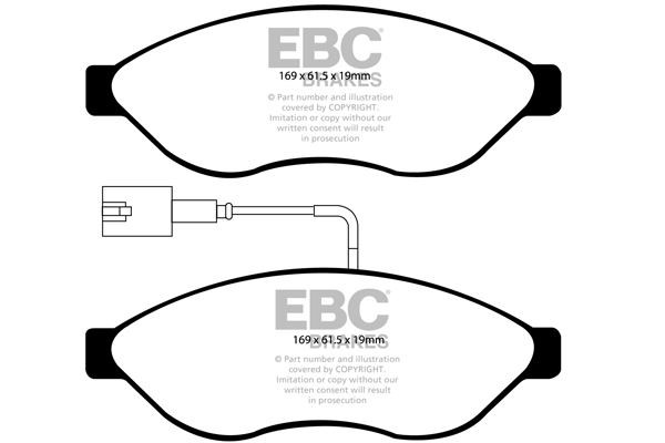 EBC DP1968 BRAKE PAD SET DISC BRAKE Front