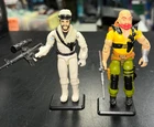 Vintage GI Joe Cobra 2 Figure LOT 1985 Frostbite Taurus Both Complete Org Hasbro