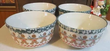 Tienshan Folkcraft "GINGERBREAD" ~ Set of 4 ~ Soup / Cereal Bowls ~ 5 3/4"-EXC