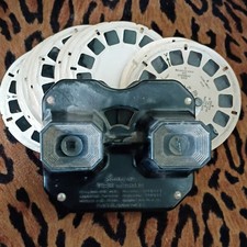 Vintage Sawyers ViewMaster 3D Stereoscope Viewer Bakelite Black Original 1950s