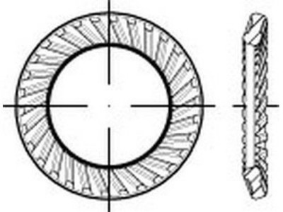 250 x SCHNORR-Sperrzahnscheiben,beids.gez., f.Fkl. 5.8 ART 88120  S 4 mech. ver