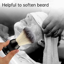 Beard Shaving Brush Wooden Handle Bristle Hair Barber Soap Foam Tool