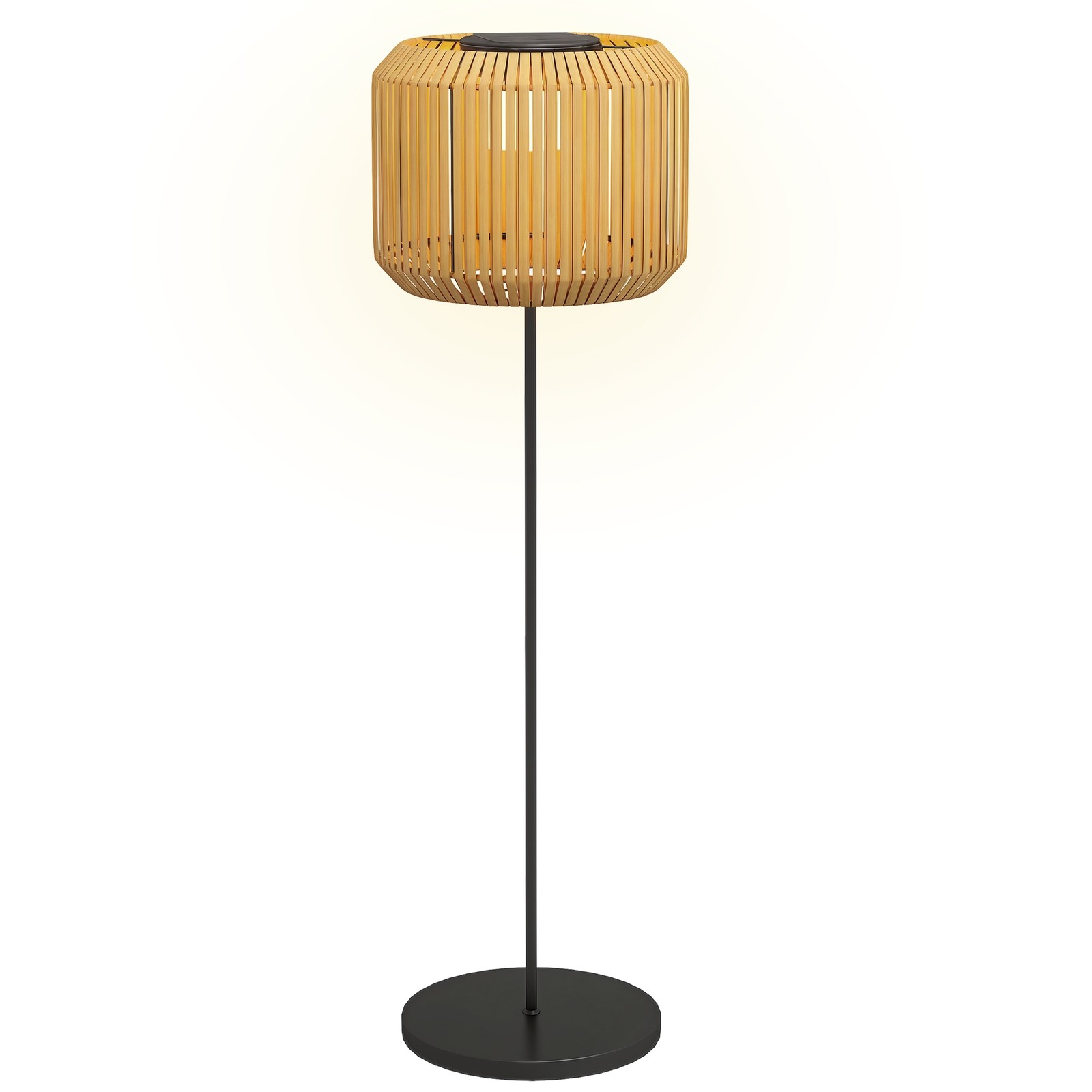 Lampada Solare Outsunny Gialla 130 cm: Illuminazione LED Impermeabile