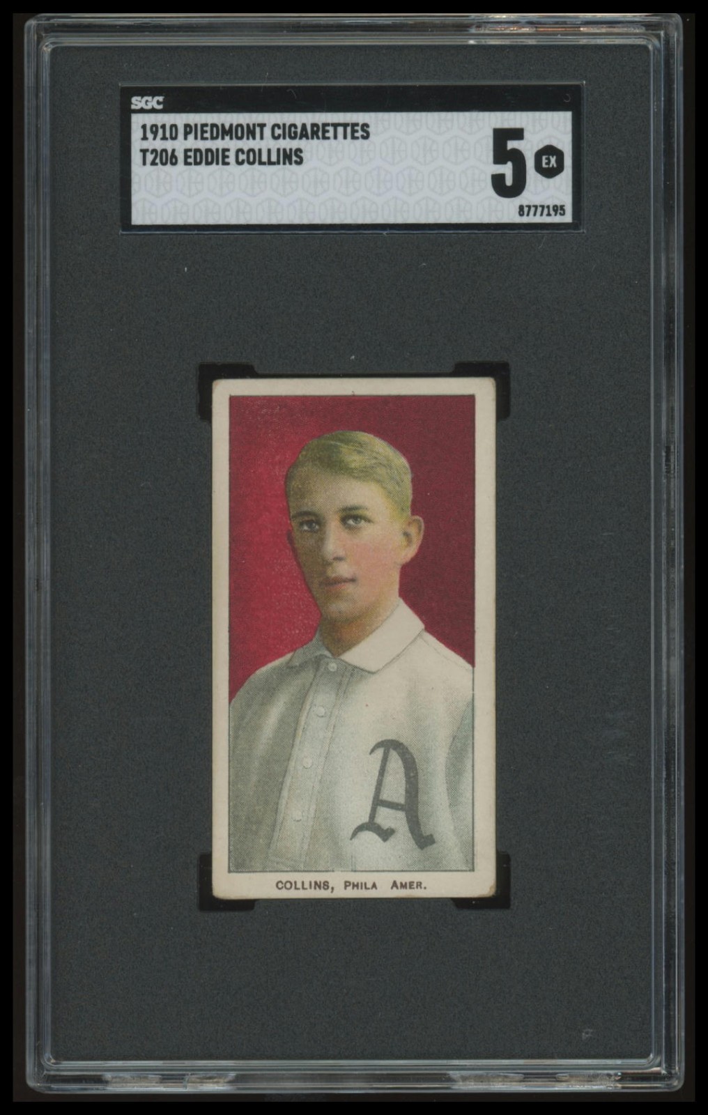 1909 T206 EDDIE COLLINS PORTRAIT - PIEDMONT 350 SGC 5