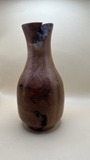 Beautiful Vintage Modernist MCM Turned Burl Wood Art Vase Bud Vase Live Edge