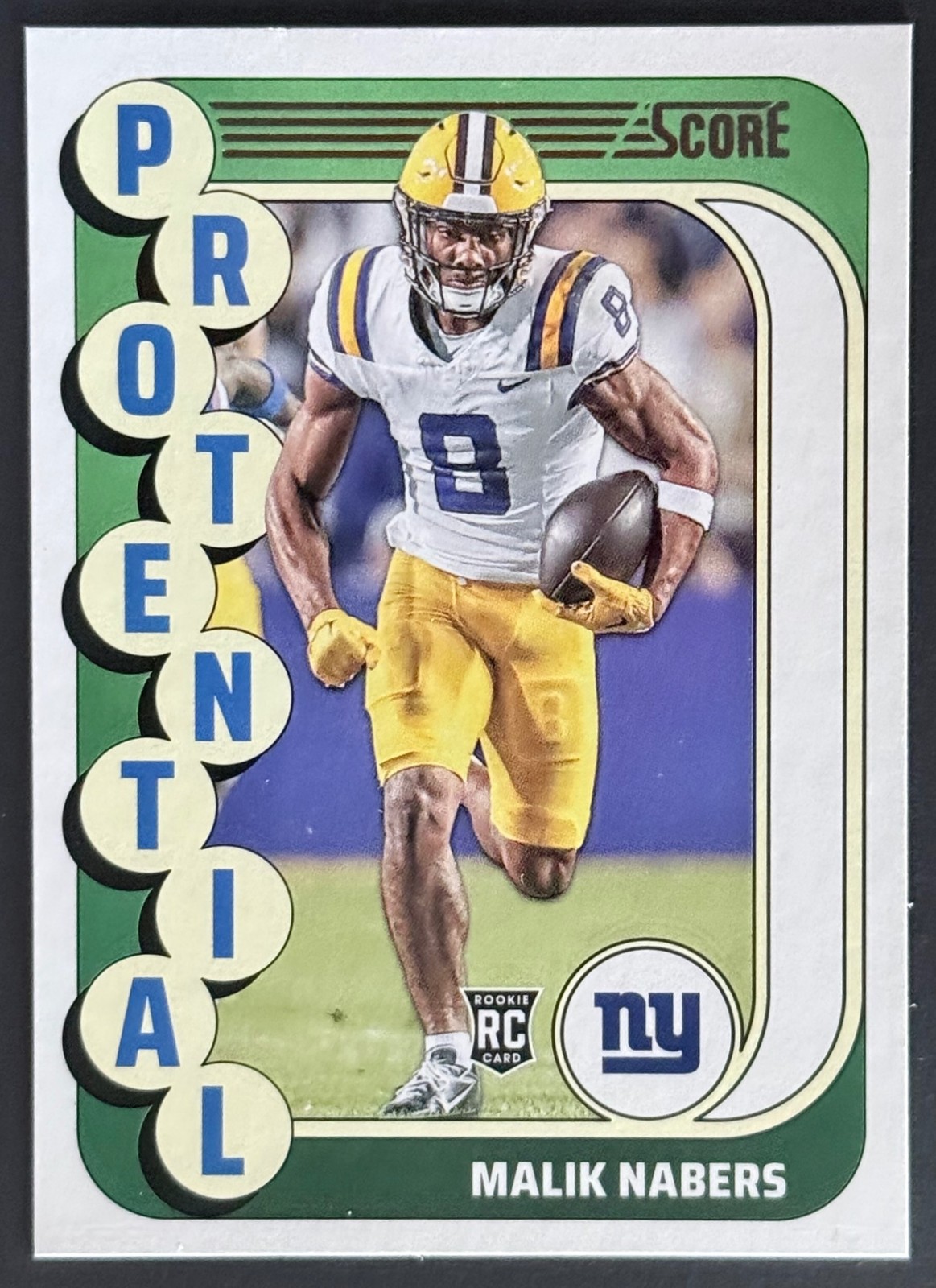 2024 Panini Football Score Malik Nabers Protential #4 RC New York Giants