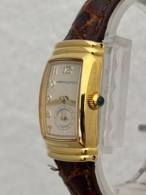 Hamilton Benton Quartz Wristwatch Women 6246 Silver Dial 18mm Case