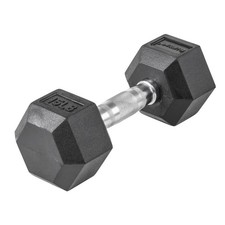 Premium Rubber Hex Dumbbell Single 15 lbs
