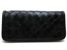 Portefeuille long à carreaux noir