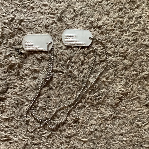 Vintage pair of dog tags