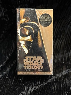 Star Wars Trilogy (VHS, 1997, Special Edition) gold box set New Sealed Watermark