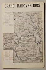 CARTOLINA MILITARE - GRANDI MANOVRE 1905, BENEVENTO CASERTA, IX E X C. D'ARMATA