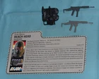 GI G.I. Joe gijoe BEACHHEAD WEAPONS PARTS + FILE CARD LOT gun backpack + bonus