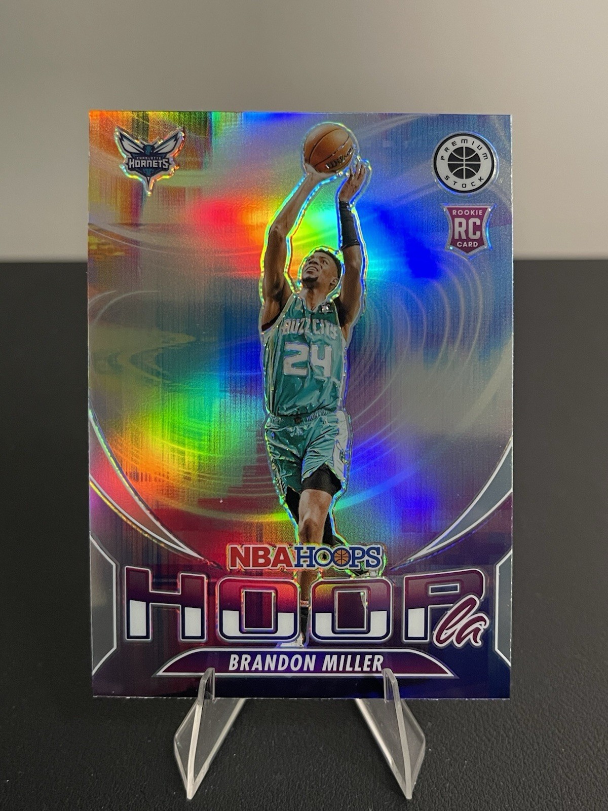 2023-24 Nba Hoops Premium Stock - Hoopla Brandon Miller #3 Silver Prizm (RC)