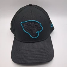 Jacksonville Jaguars Jax Hat Cap 39Thirty Fitted Large/XLarge Solid Black Teal