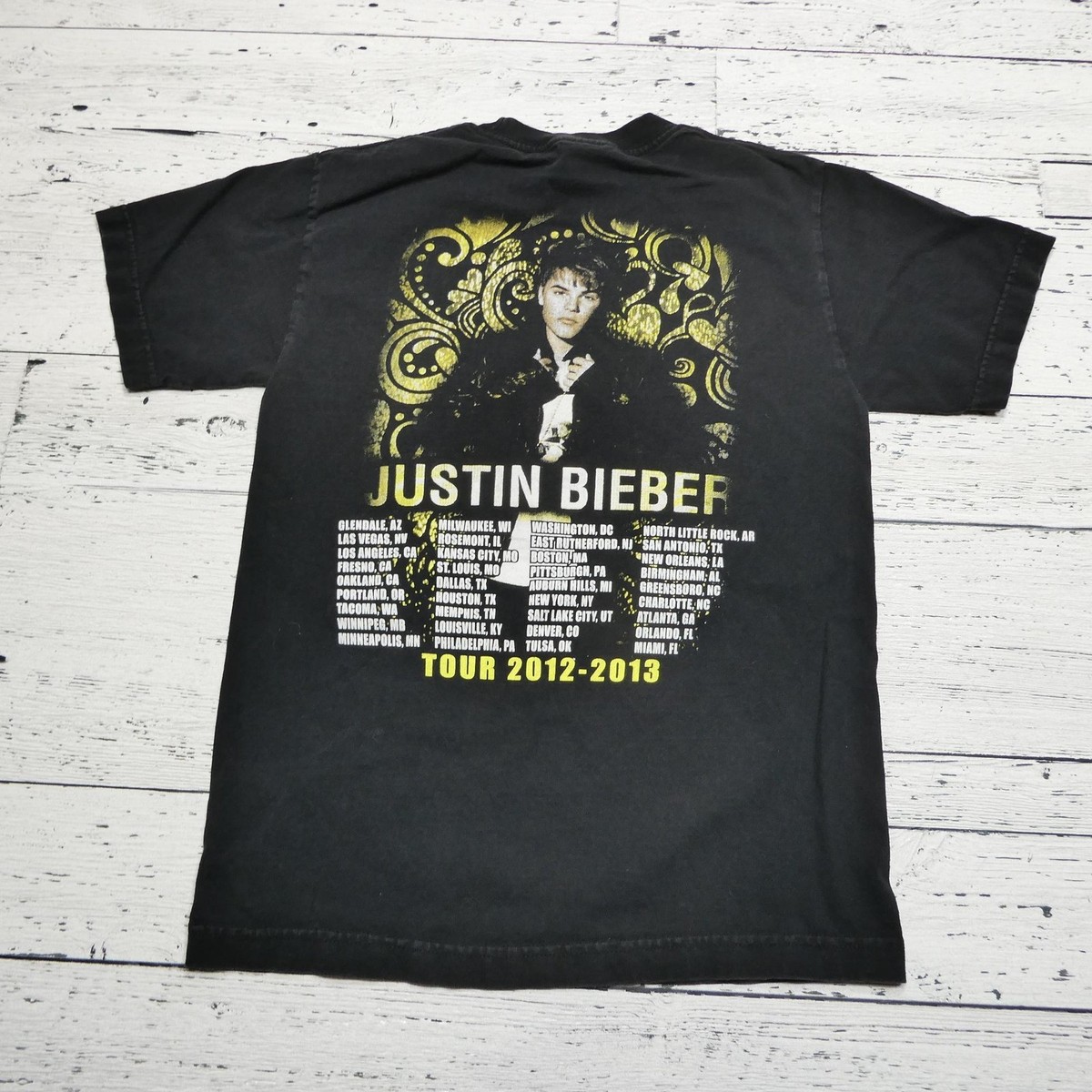 Justin Bieber Believe tour 2012-13 Tシャツ Justin Bieber Believe Tour 2012 2013 T Shirt Size Small