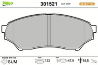Valeo Bremsbelagsatz Scheibenbremse Essential 301521 FüR Mitsubishi Pajero Pinin