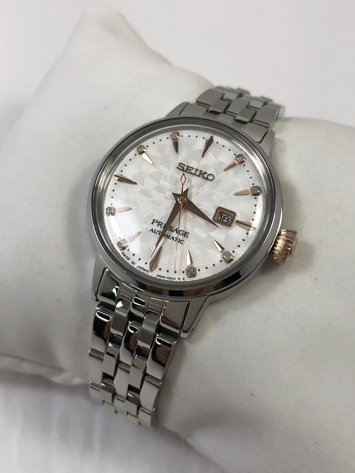 Reloj Seiko Presage Cocktail Time Diamante Automático Acero Damas SRE009 G2U Foto 3 de 4