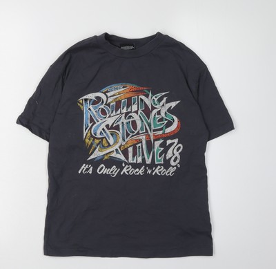 Next Jungen T-Shirt schwarz Rolling Stones Grafik, Größe M