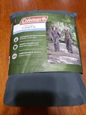 New Coleman Nylon Pants Adult Unisex Mens Womens M Camping Gray