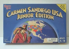 Carmen Sandiego USA Junior Edition 1998 University Games Board Game Sealed