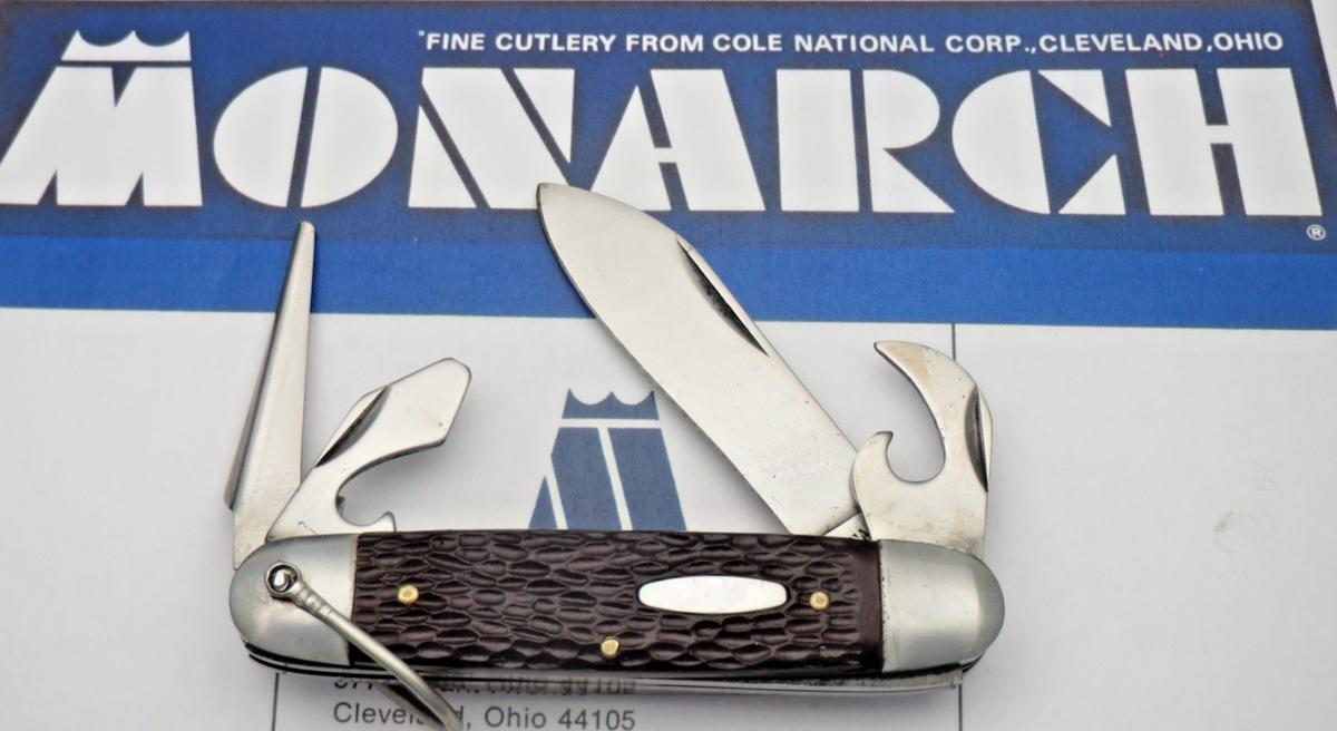Vintage MONARCH 2234 JAPAN Scout Utility Knife Delrin Handles