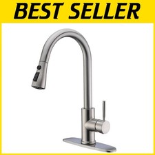 Brushed Nickel Pull Out Kitchen Faucet