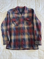 Pendleton The Original Board Shirt Mens Sz M Virgin Wool Loop Collar Flap Pocket