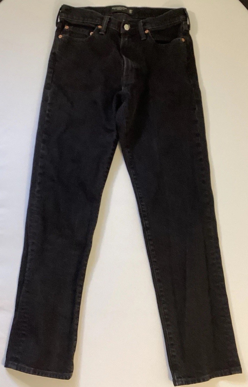 Pre-owned Men’s Abercrombie 90’s Black Jeans Size 30x32 Vintage Stretch Straight