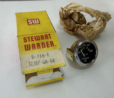 Stewart Warner Vintage 2 116 6v Brass Case Water Temperature Gauge Nos
