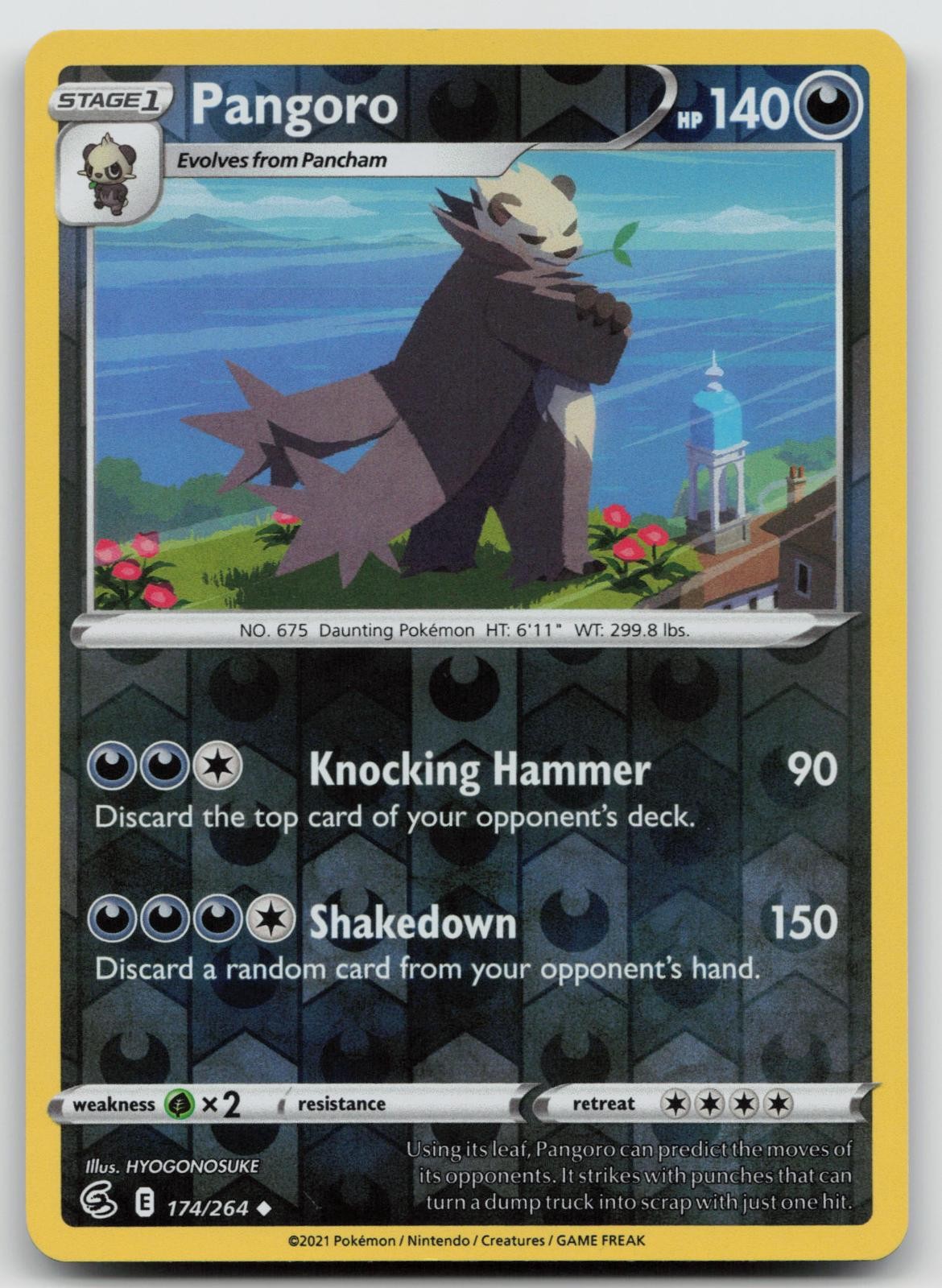 Pangoro 174/264 Reverse Holo LP Fusion Strike Pokemon