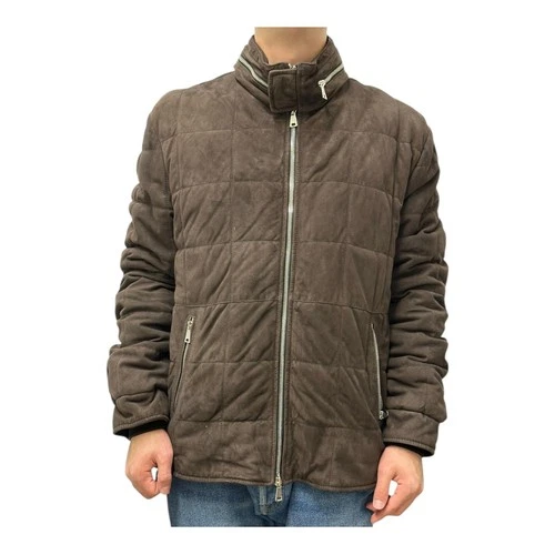 G. Inglese Italian Suede Jacket - Handmade Sartorial Bomber - Brown - Size 56 image 2