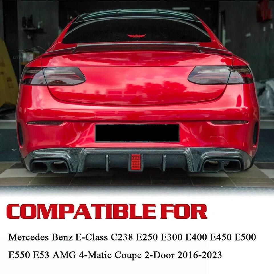 For Mercedes-Benz C238 E400 E53 16UP Carbon Fiber Rear Trunk Spoiler Wing Lip - Image 2 of 4