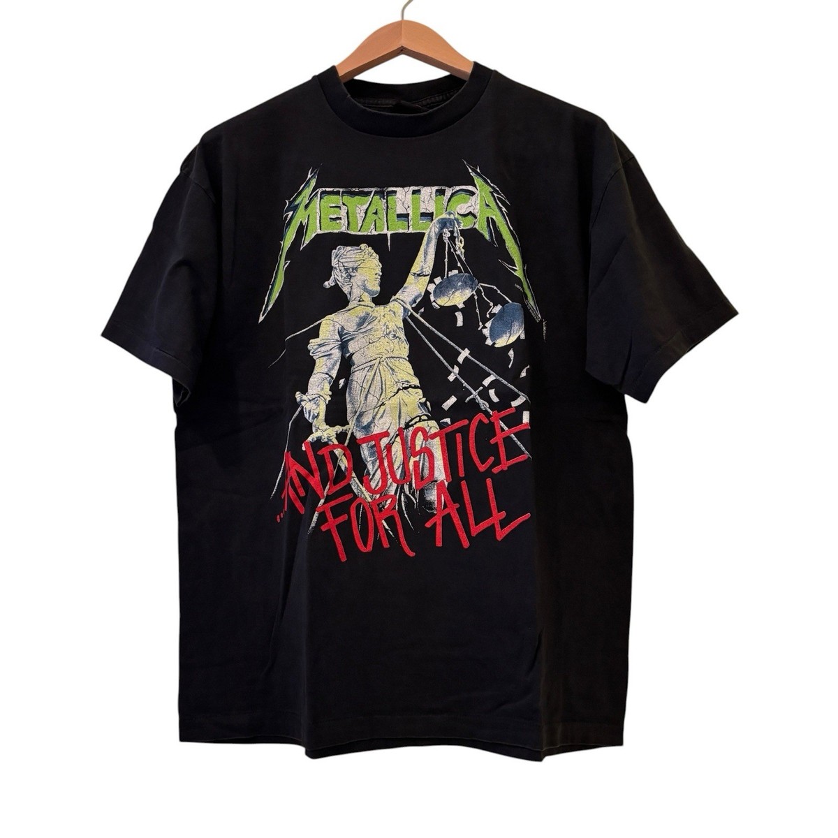 Vtg Metallica And Justice For All 90s Band T-shirt Single Stitch 