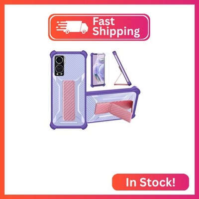 Case for Zte Axon 30 5g Phone Case Stand Cover [with Tempered Glass Screen Prote