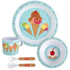 5 Pc Mealtime Baby Feeding Set for Kids and Toddlers - Includes Plate, Bowl, Cup