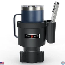 Seven Sparta Cup Holder Expander with Phone Holder & Cable Access, 3-in-1 Car