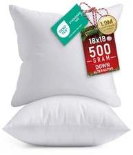Utopia Bedding 18x18 Pillow Inserts, Set of 2, White – Indoor Decorative Throw