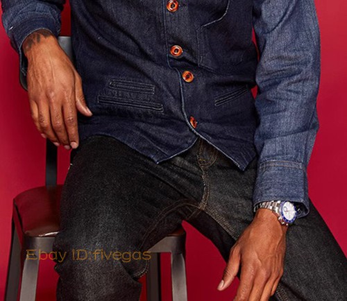 Chaleco retro informal de mezclilla lavada británica para hombre ajustado con botones Jeans Chaleco S-5XL - Imagen 8 de 25