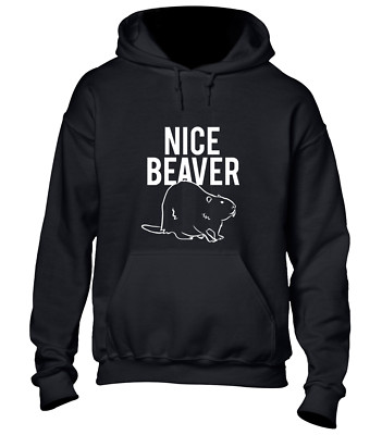 SCHÖNER BIBER HOODY HOODIE LUSTIG UNHÖFLICH TOP WITZ GESCHENKIDEE KOMÖDIE MEME COOL NEU