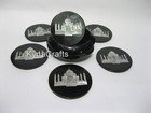 Marble Coffee Coaster Set Historycal Design Inlay Work Tea Coaster 4.5 Inches