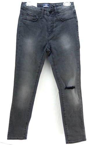 Gap Super Skinny High Waist Girls Jeans Black Size 6 or 8 Distressed Stretch - Picture 16 of 18