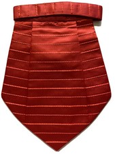 NEW Red stripes Men Silk Cravat Scarf Ascot NECK Tie PARTY-PRE STITCHED GATSBY