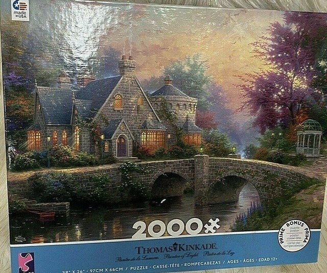 Ceaco 2000 Jigsaw Puzzle Lamplight Manor Thomas Kinkade 350108 for