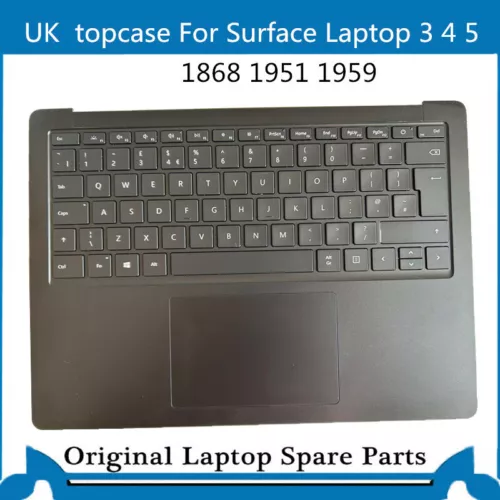 For Microsoft surface laptop 3 4  1868 1951 1959 Topcase keyboard Black UK